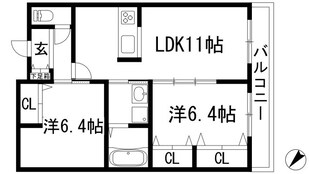 ベレオ宝塚A棟の物件間取画像